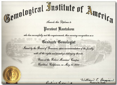Gia certificate